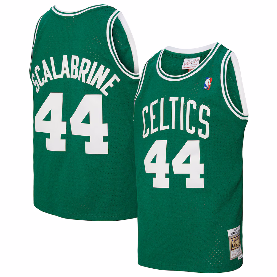 Men's Boston Celtics Brian Scalabrine Mitchell & Ness Kelly Green 2007/08 Hardwood Classics Swingman Jersey
