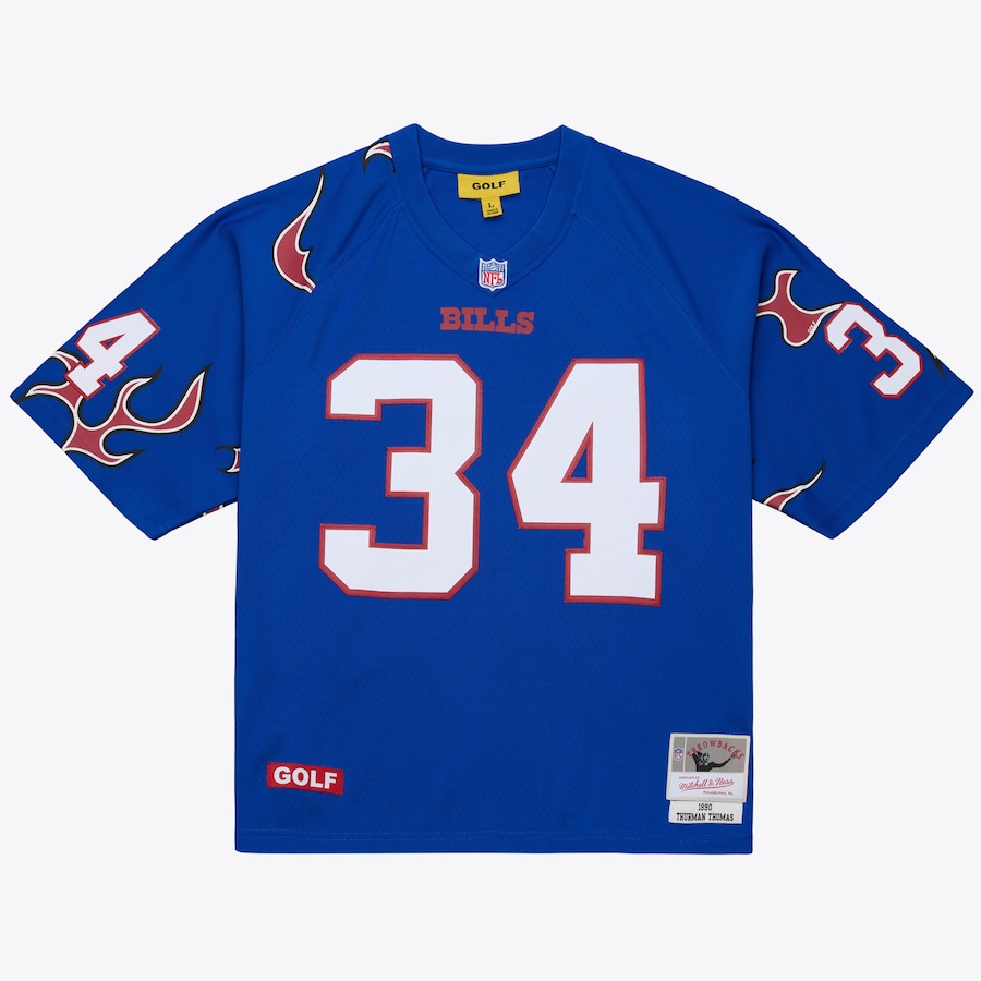 Unisex Buffalo Bills Thurman Thomas Mitchell & Ness x Golf Wang Royal 1990 Legacy Fashion Jersey