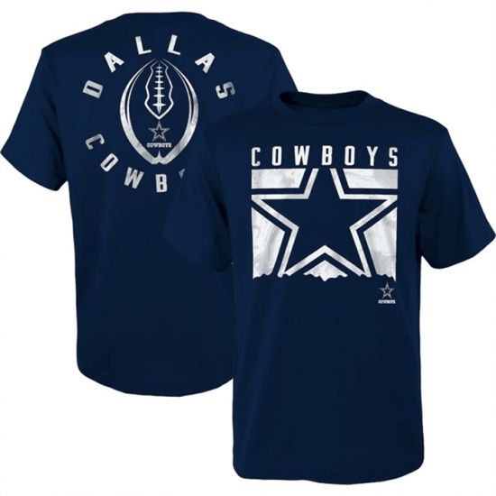 Men's Dallas Cowboys Navy Preschool Liquid Camo Logo T Shirt