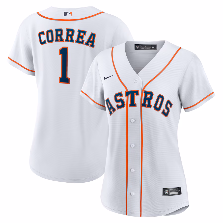 Women's Houston Astros Carlos Correa Nike White Home Replica Jersey