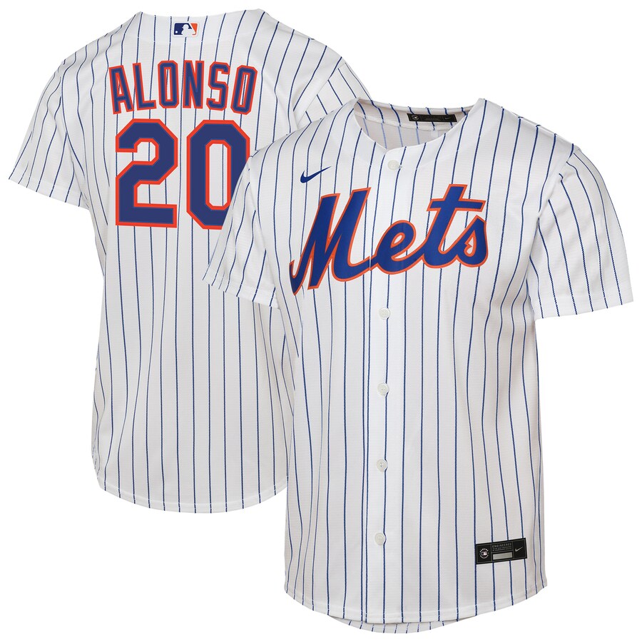 Youth New York Mets Pete Alonso Nike White Home Replica Player Jersey