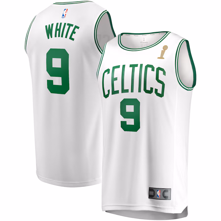 Men's Boston Celtics Derrick White Fanatics White 2024 NBA Finals Champions Fast Break Replica Player Jersey - Association Edition