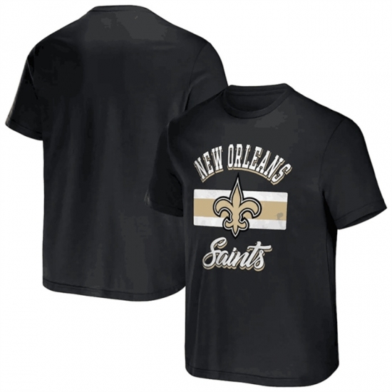 Men's New Orleans Saints Black X Darius Rucker Collection Stripe T Shirt