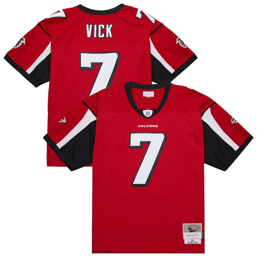 Men's Atlanta Falcons Michael Vick Mitchell & Ness Red 2003 Legacy Replica Jersey