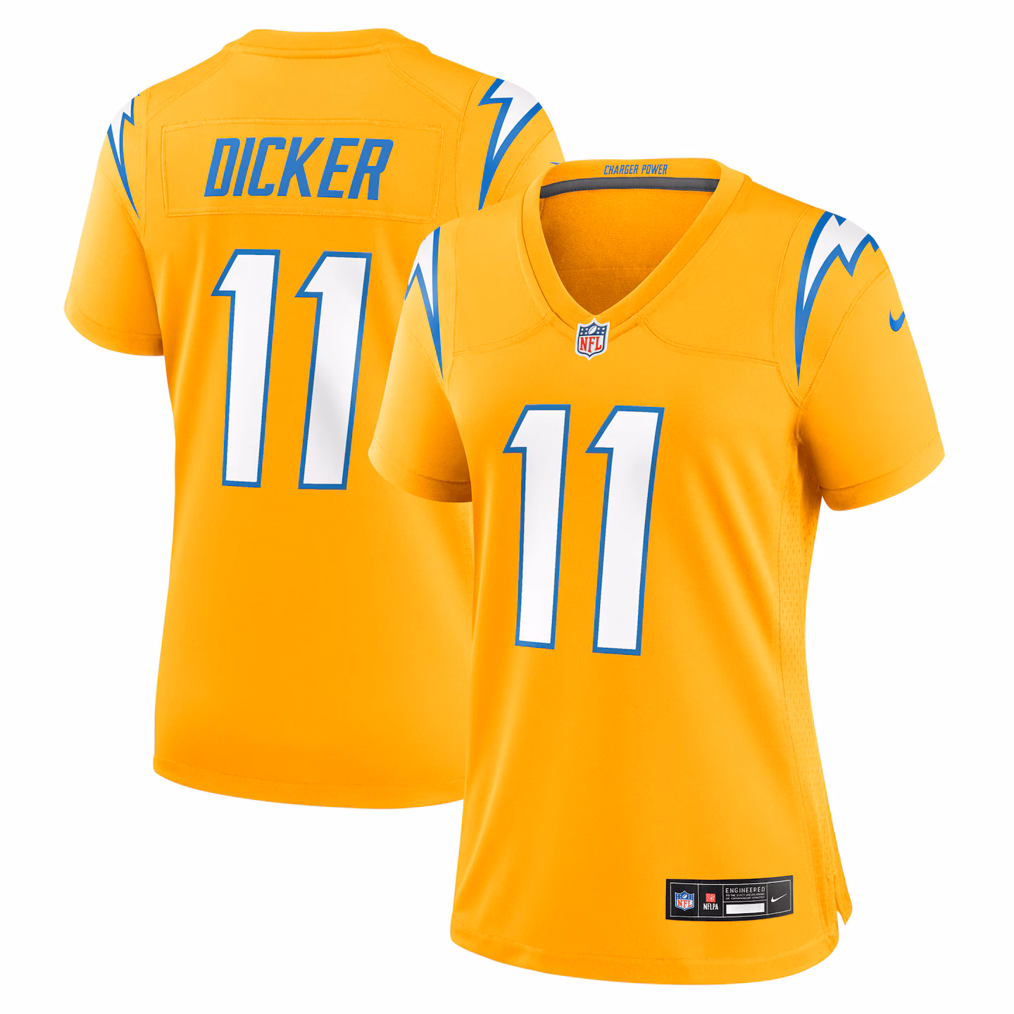 Women's Los Angeles Chargers Cameron Dicker Nike Gold Alternate Game Jersey