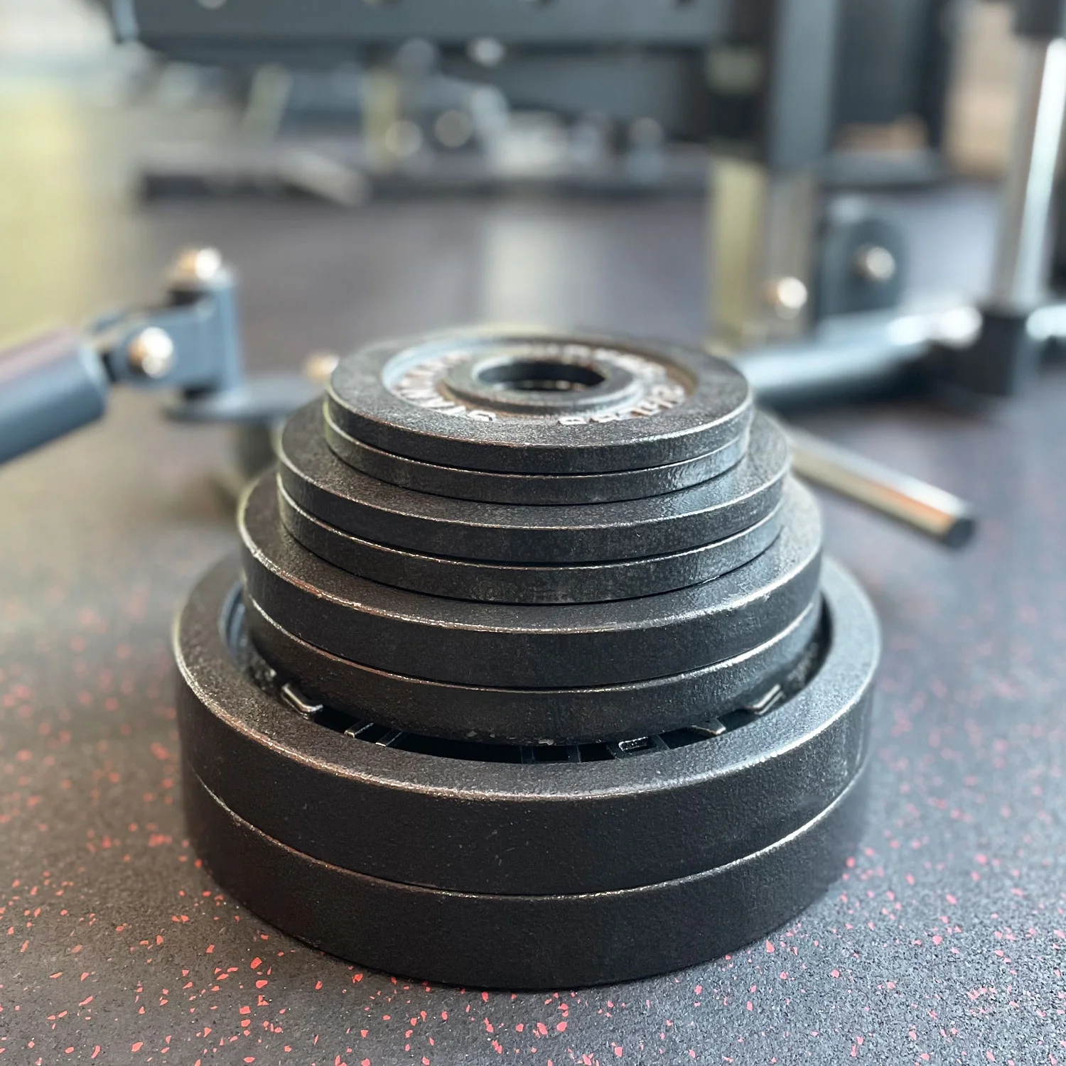 Steel Olympic Plates 85lb Set - Olympic Standard Premium Coated Pairs of 25lb, 10lb, 5lb, and 2.5lb for Weight Lifting Powerlifting