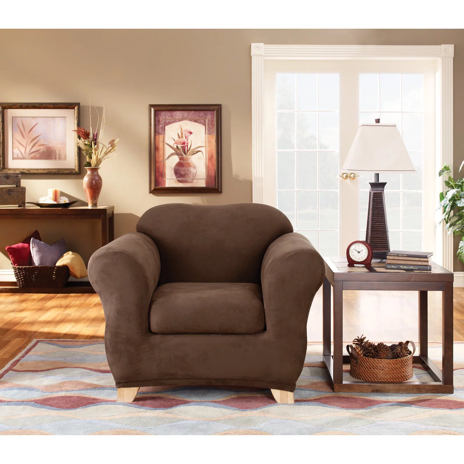 Sure Fit Stretch Suede 2-Piece Chair Slipcover - Curated Treasures Market