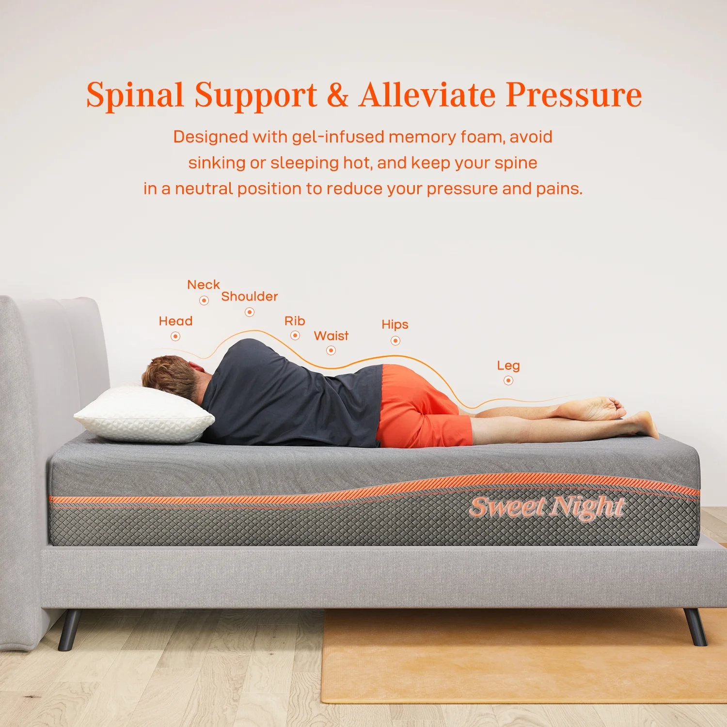 Sweetnight 10 Cool Gel Memory Foam Mattress-in-a-Box with Breathable Cover, Full Mattress