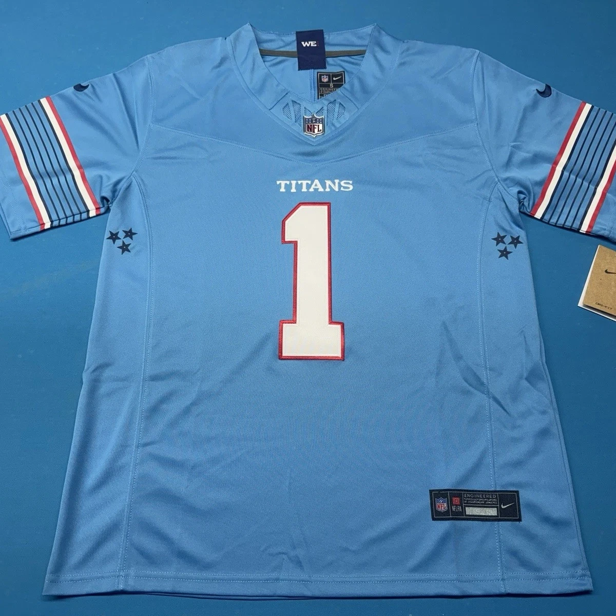 Men's Tennessee Titans Cameron Ward Nike Light Blue Vapor F.U.S.E. Stitched Limited Jersey