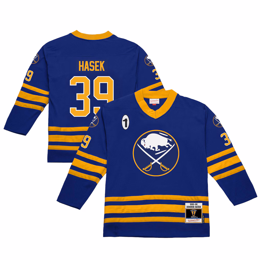 Men's Buffalo Sabres Dominik Hasek Mitchell & Ness Royal 1995-96 Power Play Jersey