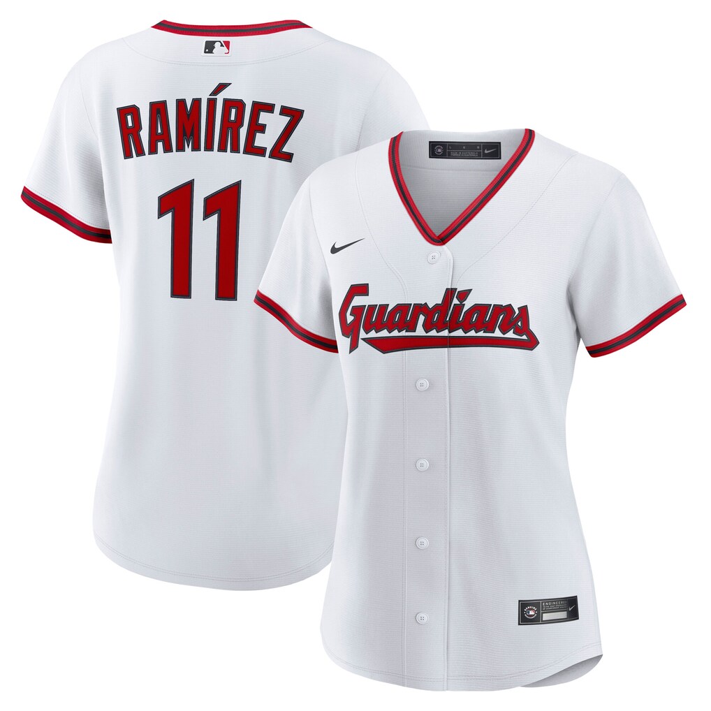 Women's  Cleveland Guardians José Ramírez Nike White Home Replica Jersey