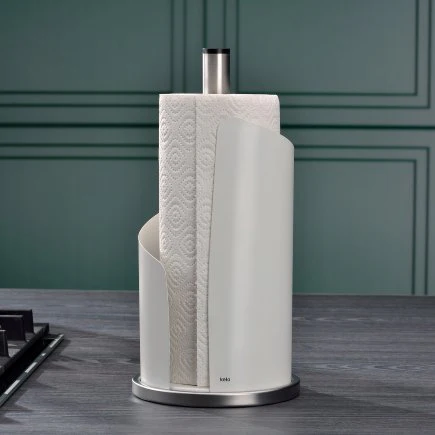Kitchen Roll Holder Stella - white