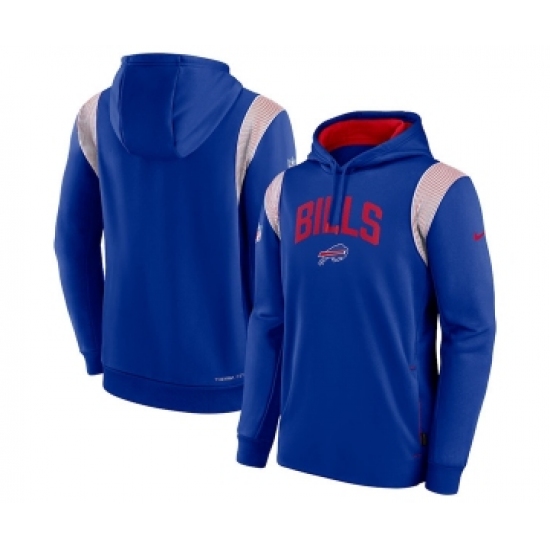 Men's Buffalo Bills Royal Sideline Stack Performance Pullover Hoodie