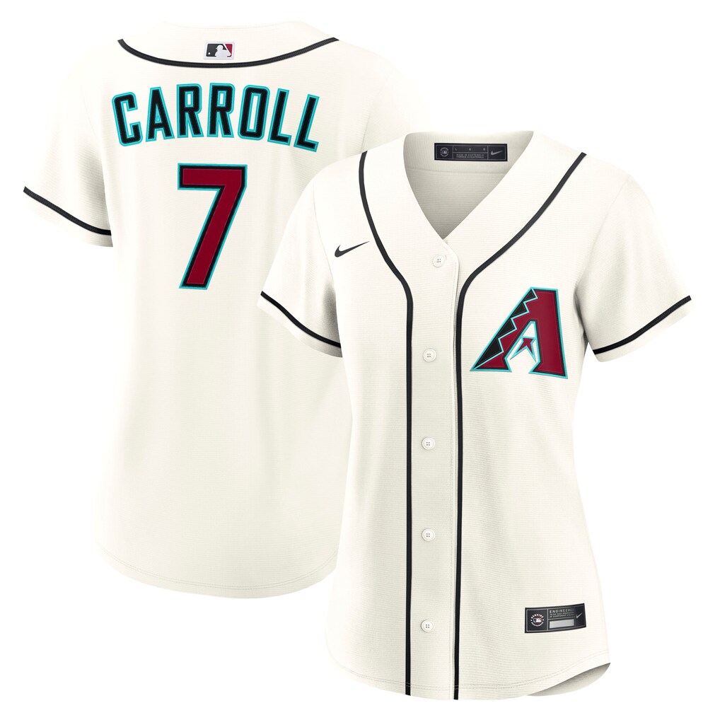 Women's  Arizona Diamondbacks Corbin Carroll Nike Cream Home Replica Jersey