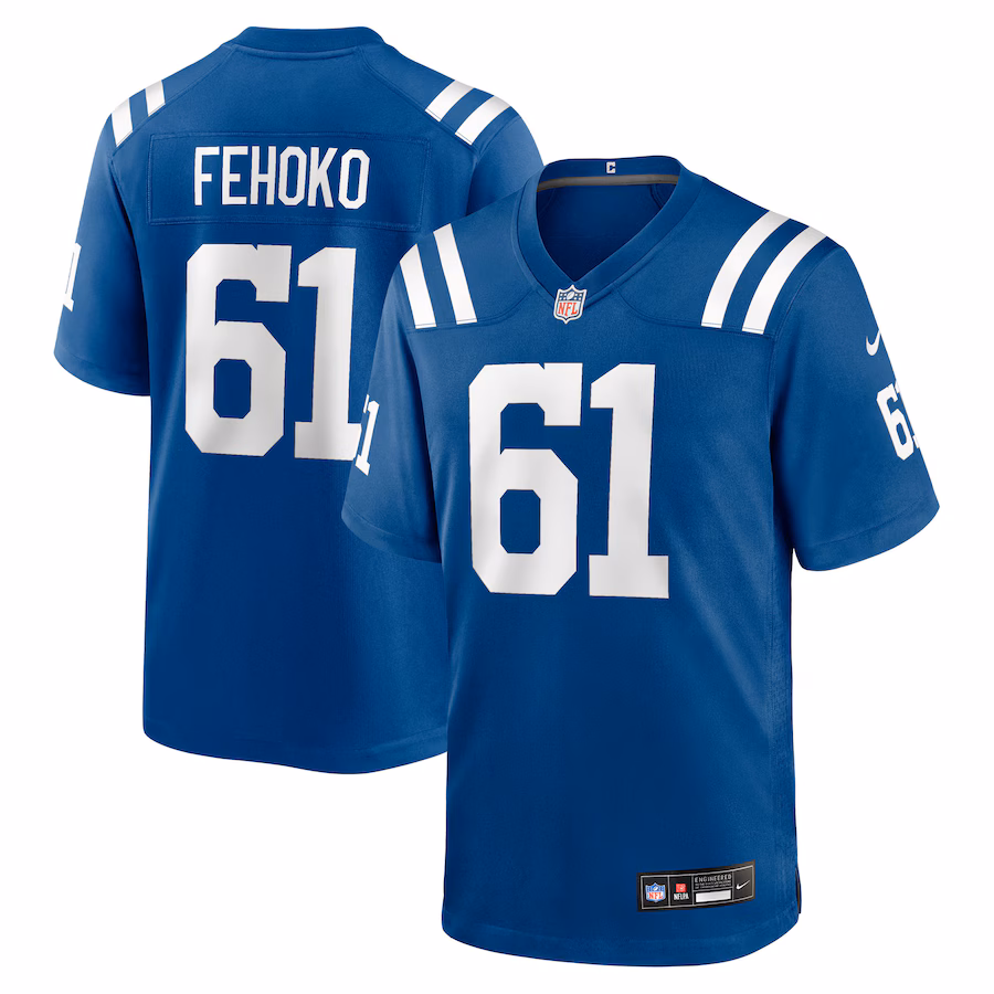 Men's Indianapolis Colts Viliami Fehoko Nike Royal Team Game Jersey
