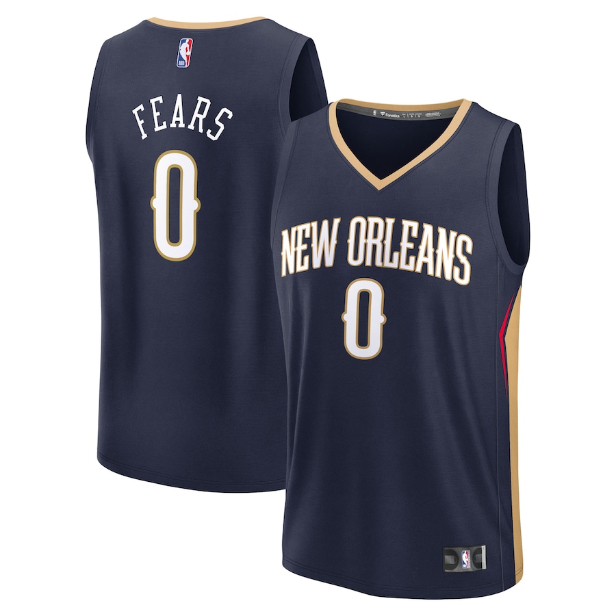 Youth New Orleans Pelicans Jeremiah Fears Fanatics Navy 2025 NBA Draft First Round Pick Fast Break Replica Jersey - Icon Edition