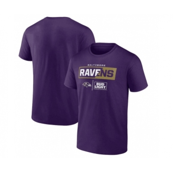 Men's Baltimore Ravens Purple x Bud Light T-Shirt