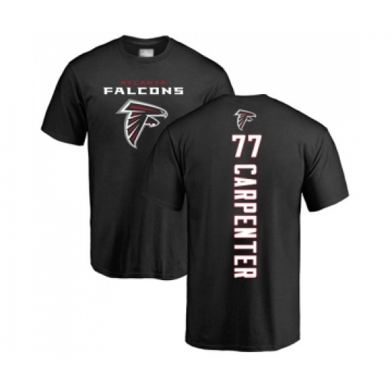 Football Atlanta Falcons #77 James Carpenter Black Backer T-Shirt