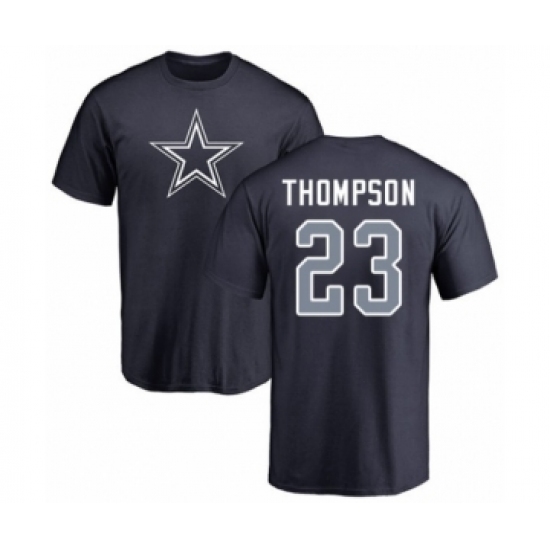 Football Dallas Cowboys #23 Darian Thompson Navy Blue Name & Number Logo T-Shirt