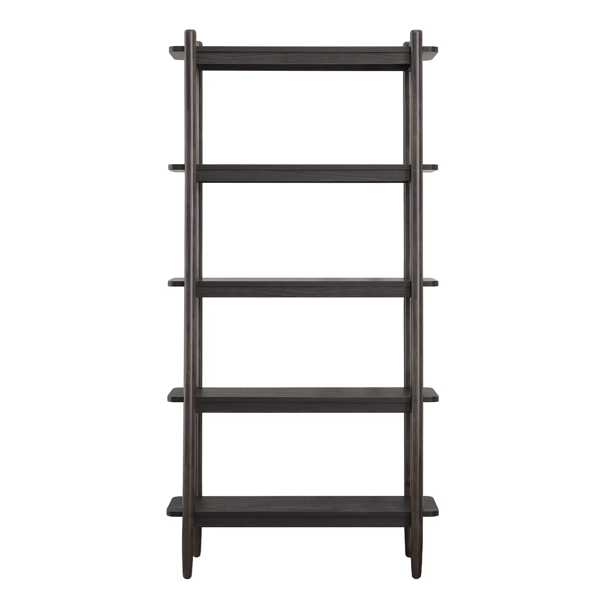 Better Homes & Gardens Springwood 5 Shelf Bookcase with Solid Wood Frame, Light Honey Finish