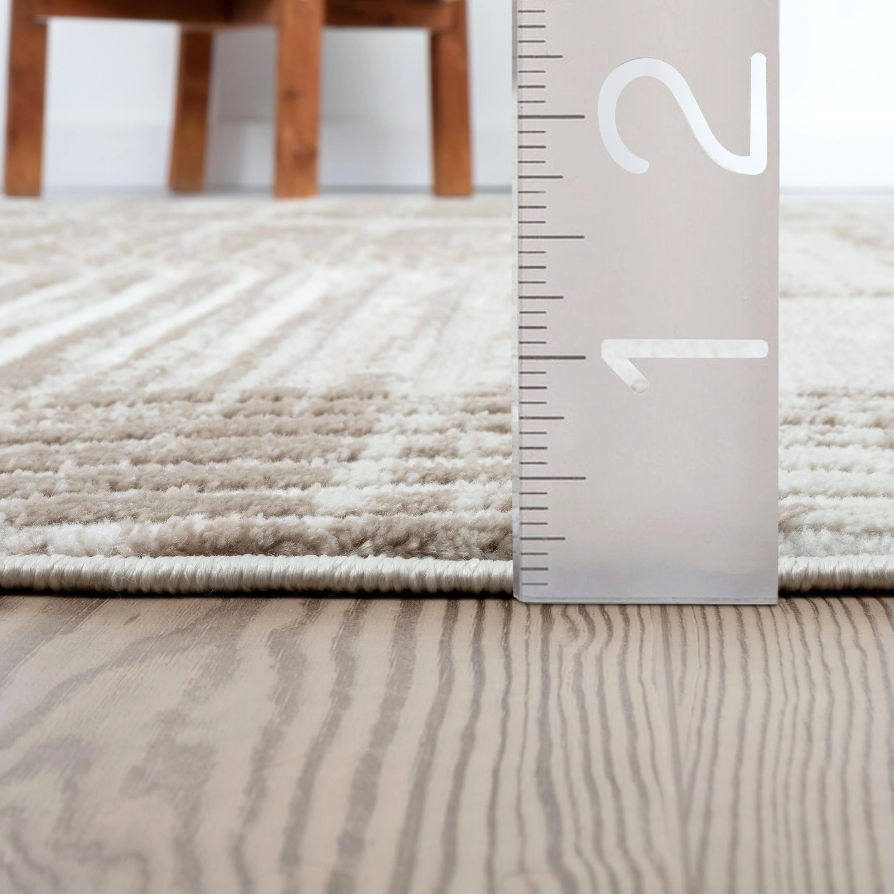 Abani Viva Collection Area Rug Mid Century Modern Bedroom Living Room Decor Floor Rug 8 x 10 Cream - Curated Treasures Market