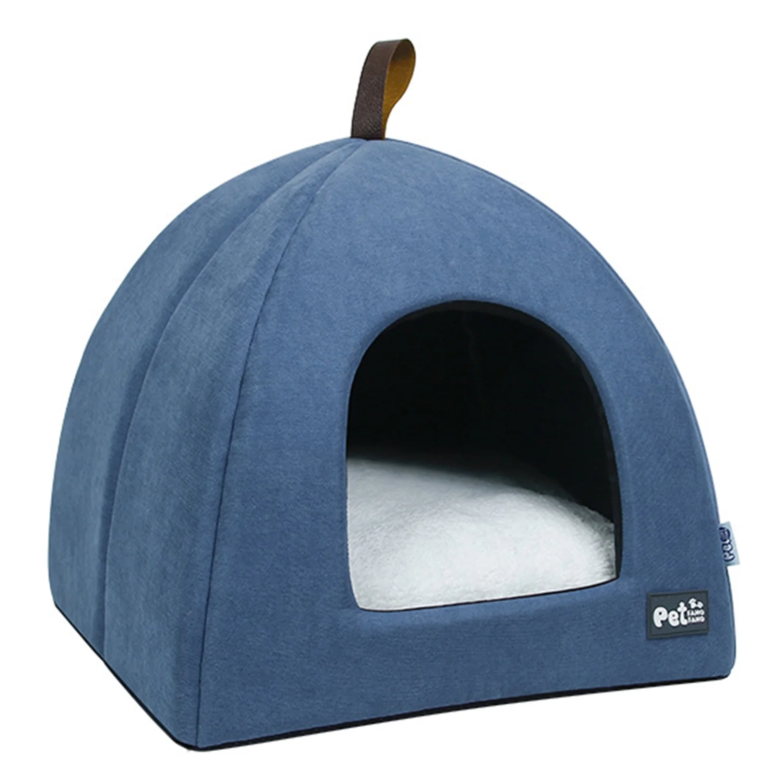 Dcenta Wat erloo Foldable Cat Bed Breathable Cat House Indoor  Tent Dog Bed with Mat Blue, Size M Portable Haven for Cats and Small Dogs Easy to Store - Curated Treasures Market