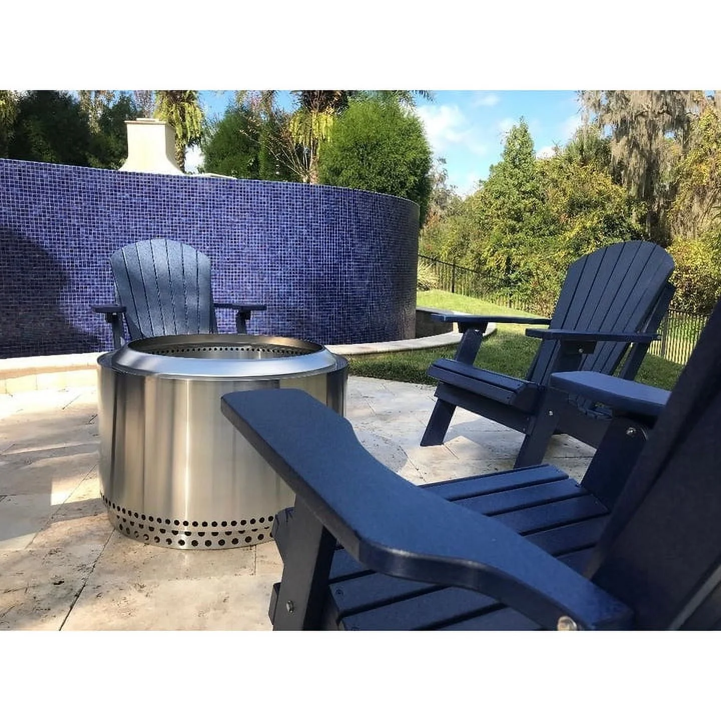 DURAWEATHER POLY Classic King Size Folding Adirondack Chair (Navy) - Curated Treasures Market