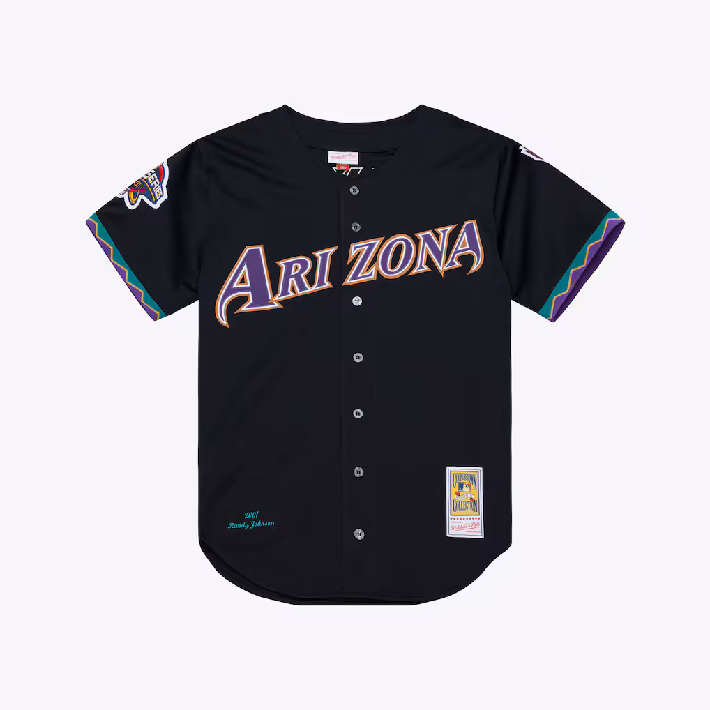 Men's Arizona Diamondbacks Randy Johnson Mitchell & Ness Black 2001 Authentic Jersey
