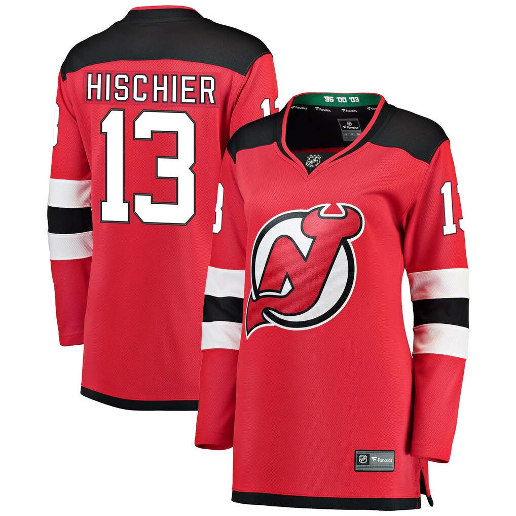Women's New Jersey Devils Nico Hischier Fanatics Red Breakaway Home Player Jersey