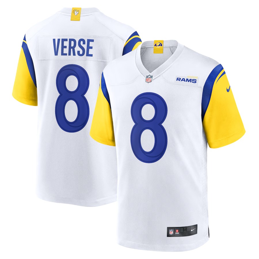 Men's Los Angeles Rams Jared Verse Nike  White  Game Jersey