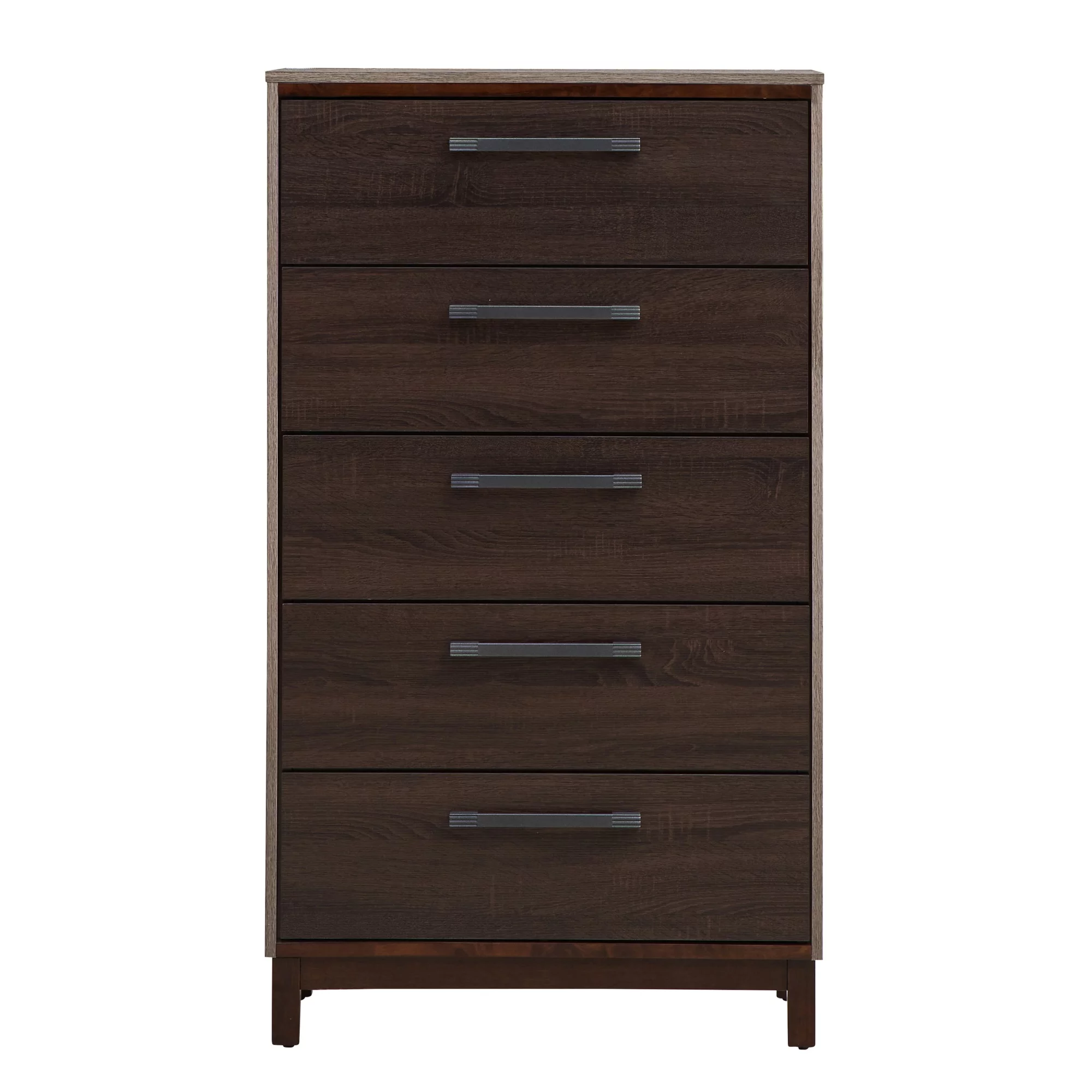 Passion Furniture  52.5 in. Magnolia 5 Drawer Chest of Drawers. Brown - 52.5 x 15.5 x 30.2 in.