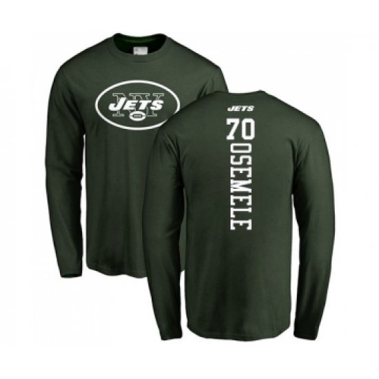 Football New York Jets #70 Kelechi Osemele Green Backer Long Sleeve T-Shirt