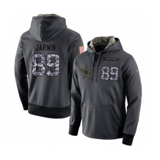 Football Men's Dallas Cowboys #89 Blake Jarwin Stitched Black Anthracite Salute to Service Player Performance Hoodie
