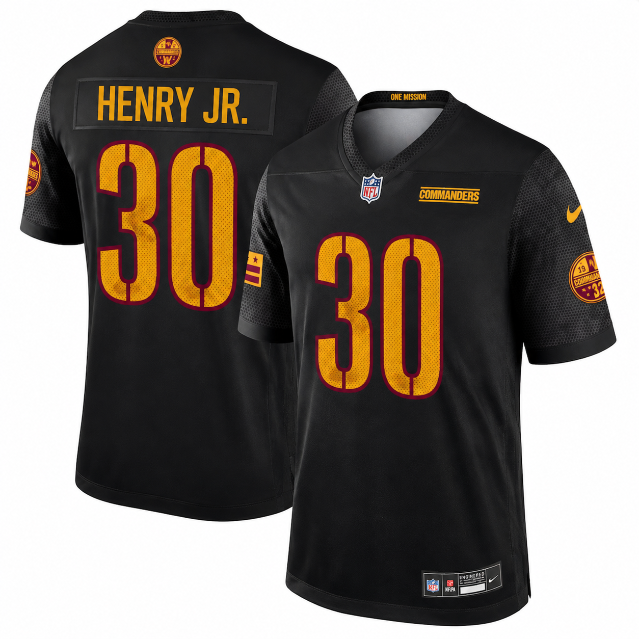 Men's Washington Commanders Robert Henry Jr. Nike Black Alternate Legend Jersey