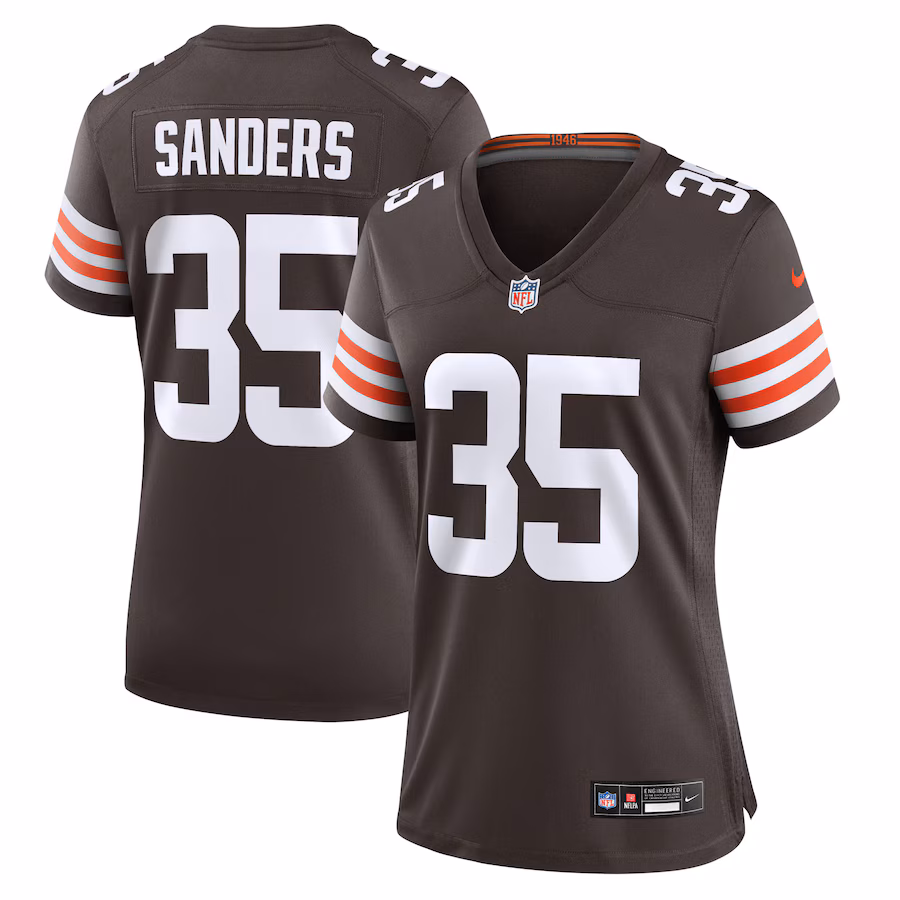 Women's Cleveland Browns Raheim Sanders Nike Brown Team Game Jersey
