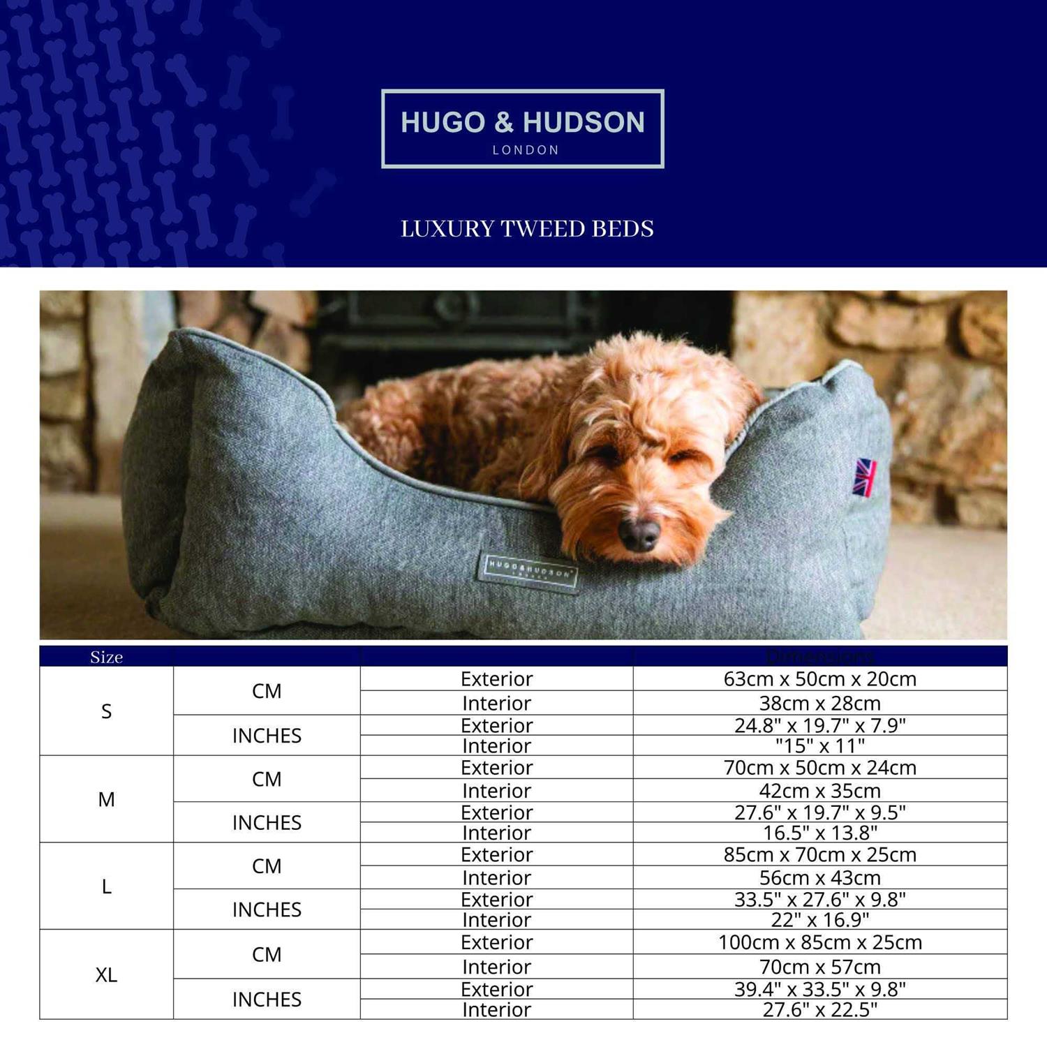 Hugo & Hudson Luxury Tweed Dog Bed