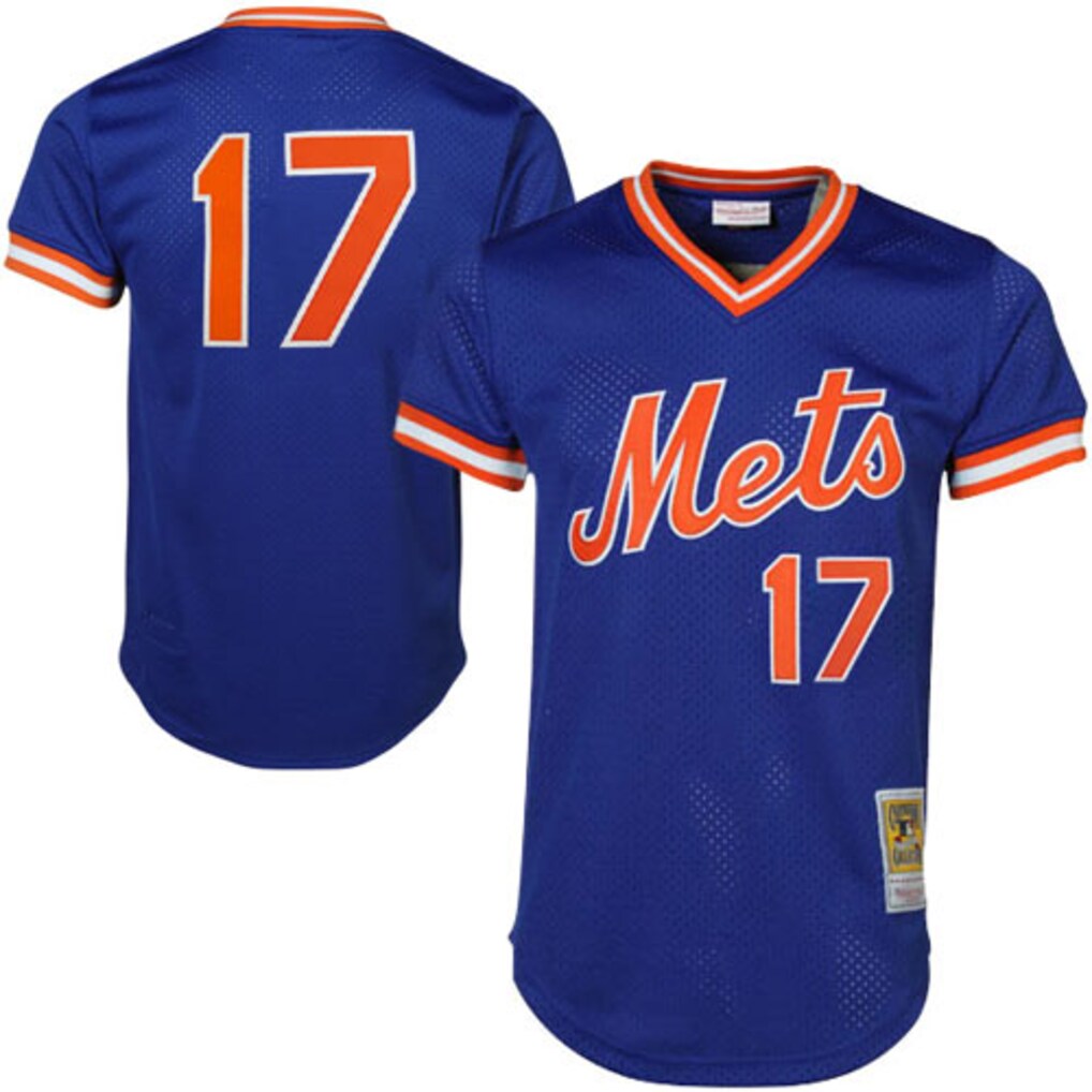 Men's New York Mets Keith Hernandez Mitchell & Ness Royal Authentic Batting Practice Jersey