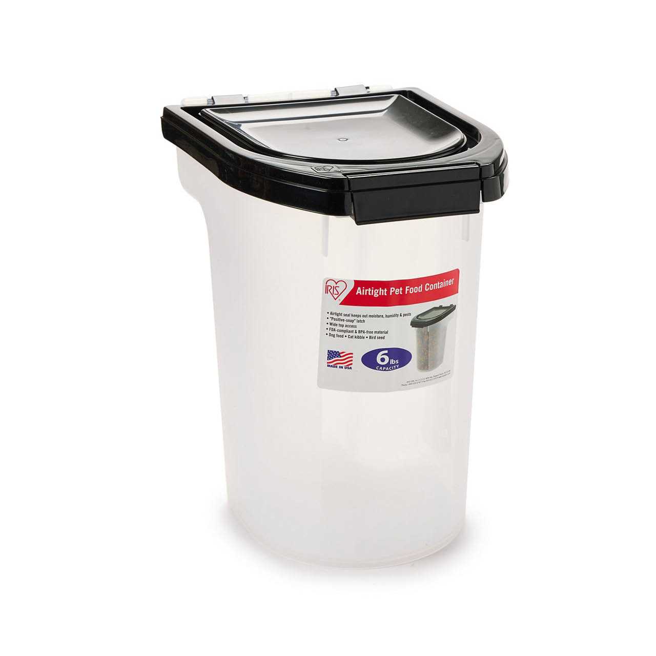 Iris Black Airtight Pet Food Storage Container - Pet Supplies online store