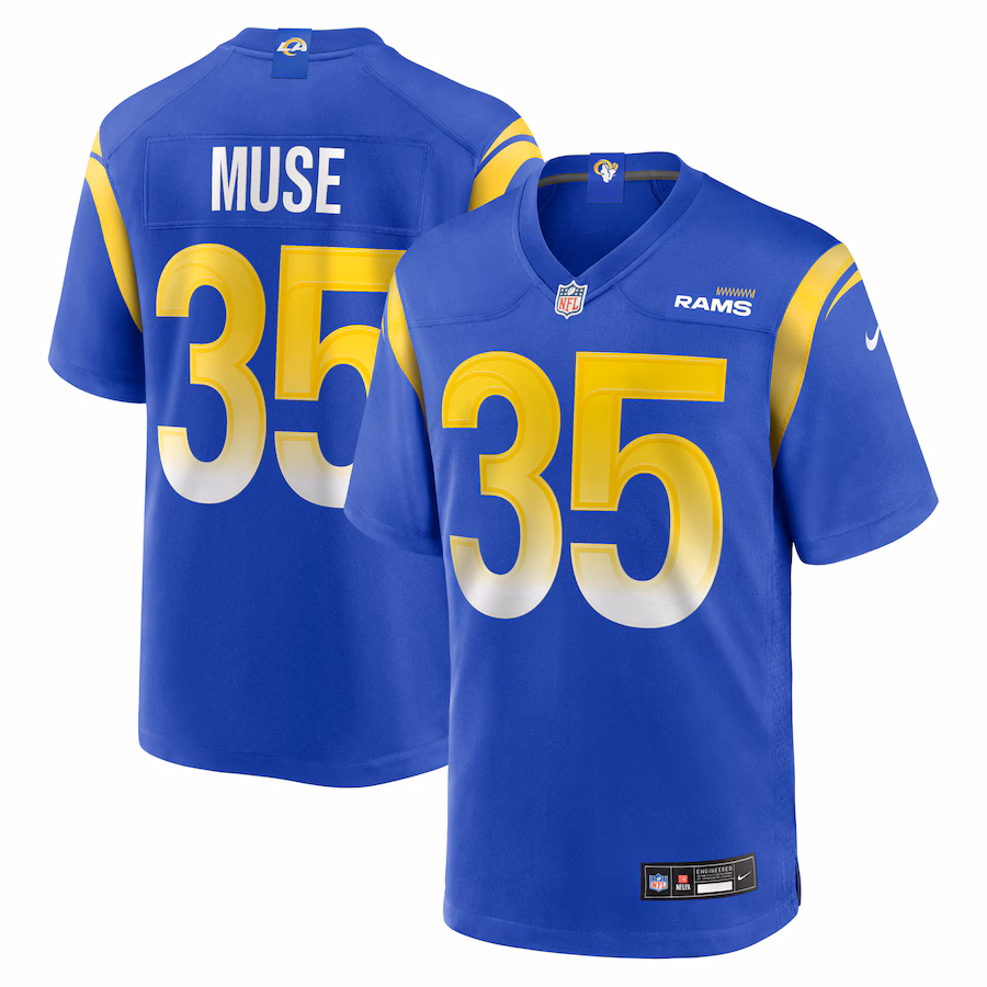 Men's Los Angeles Rams Nick Muse Nike Royal Team Game Jersey