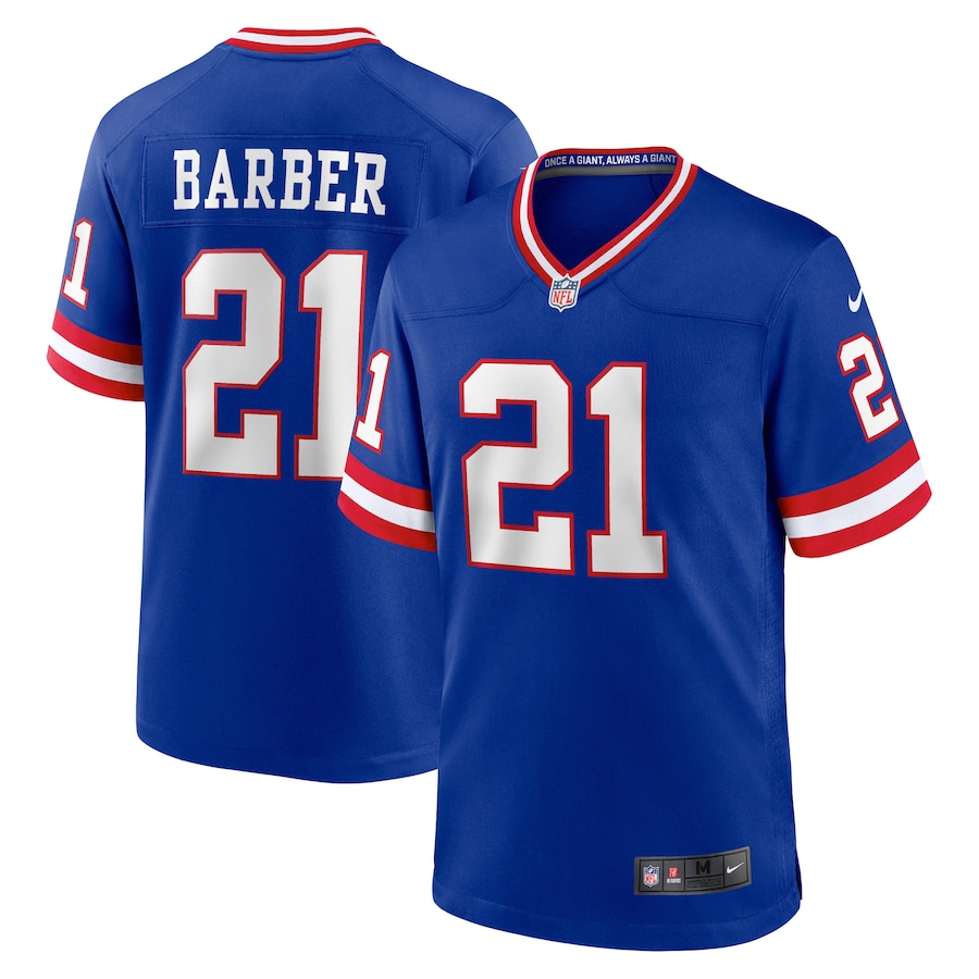 Men's New York Giants Tiki Barber Nike Royal Retired Player Alternate Game Jersey