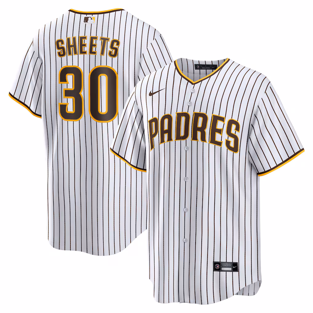 Men's San Diego Padres Gavin Sheets Nike White Home Replica Jersey
