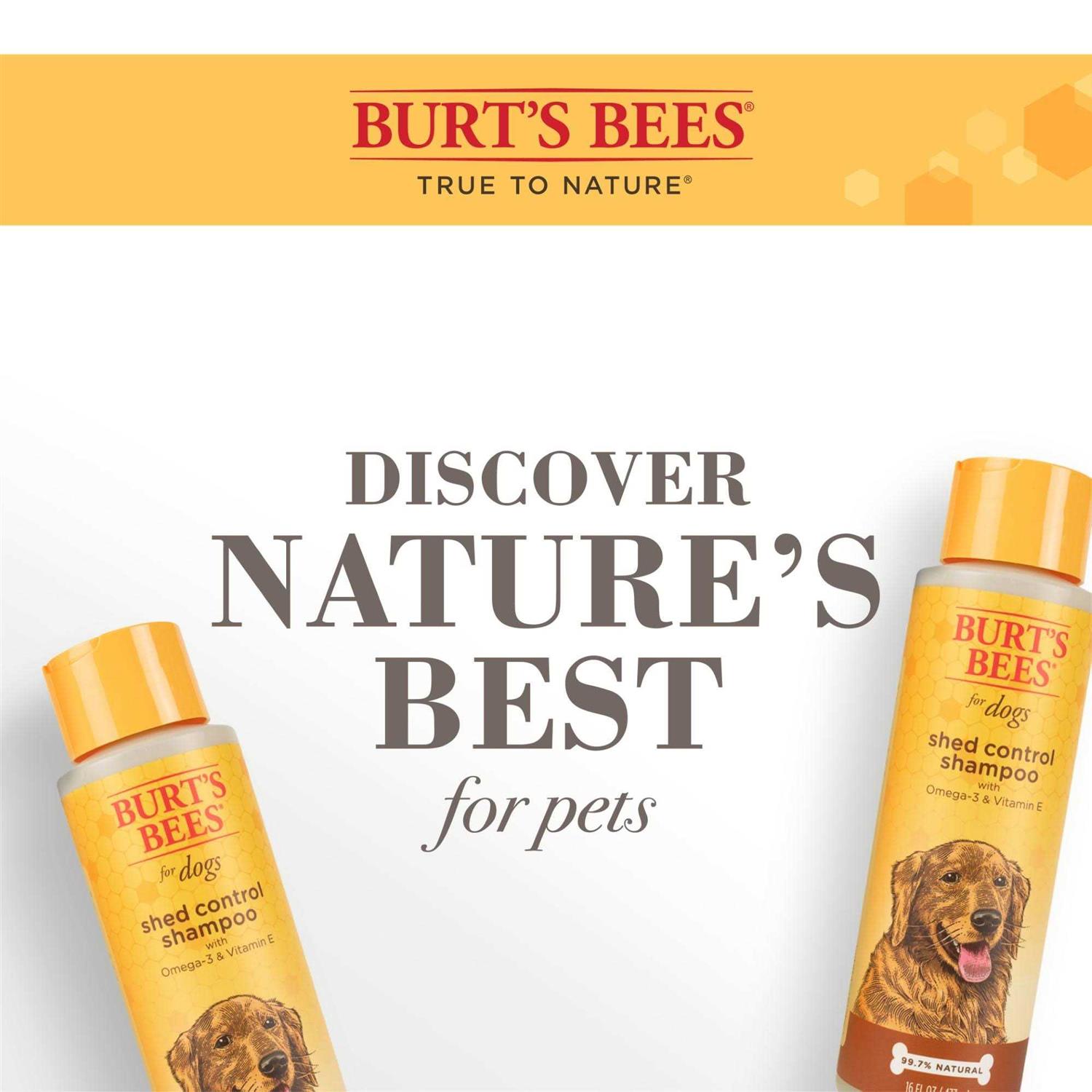 Burt’s Bees Shed Control Shampoo for Dogs with Omega-3 & Vitamin E