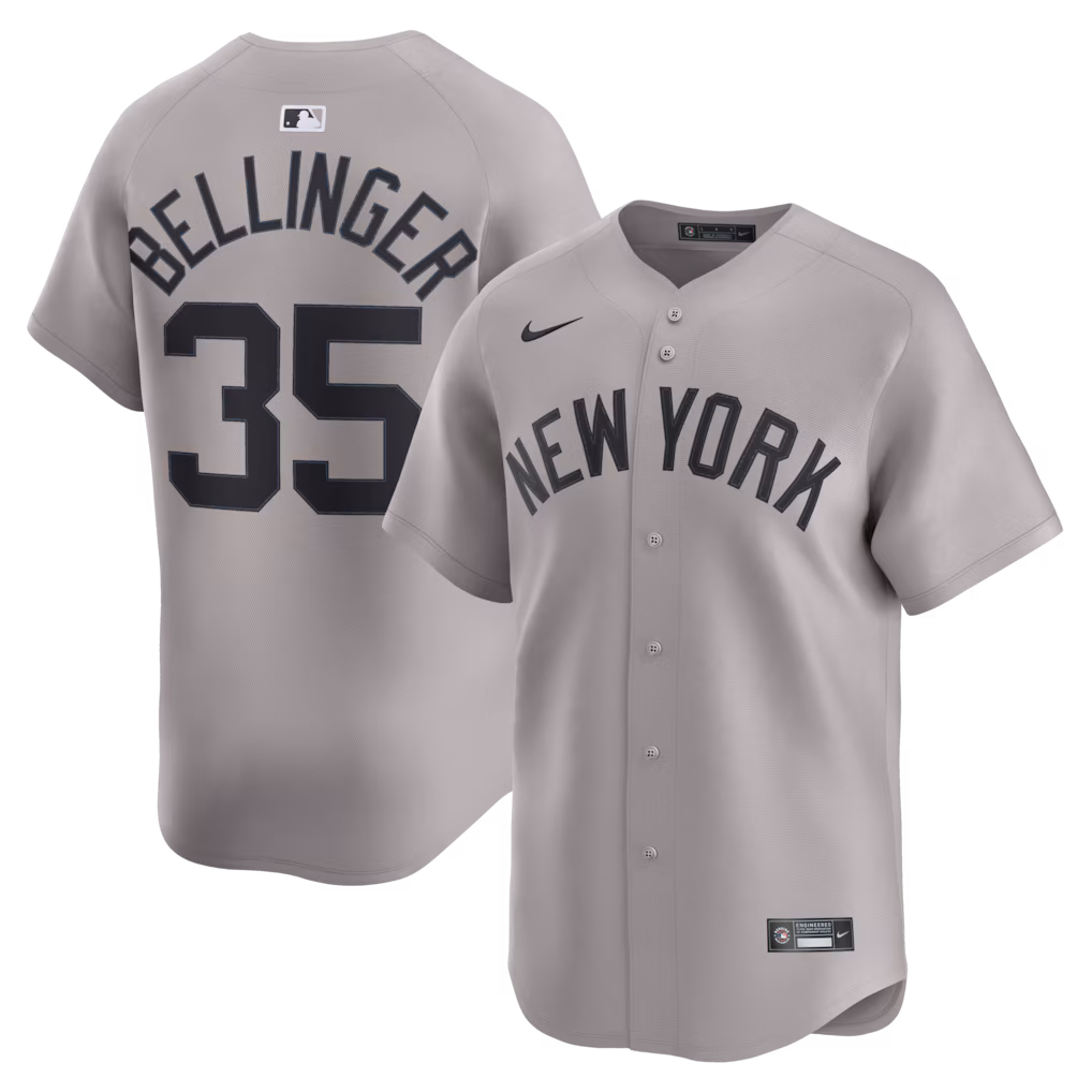 Men's New York Yankees Cody Bellinger Nike Gray Road Limited Player Jersey