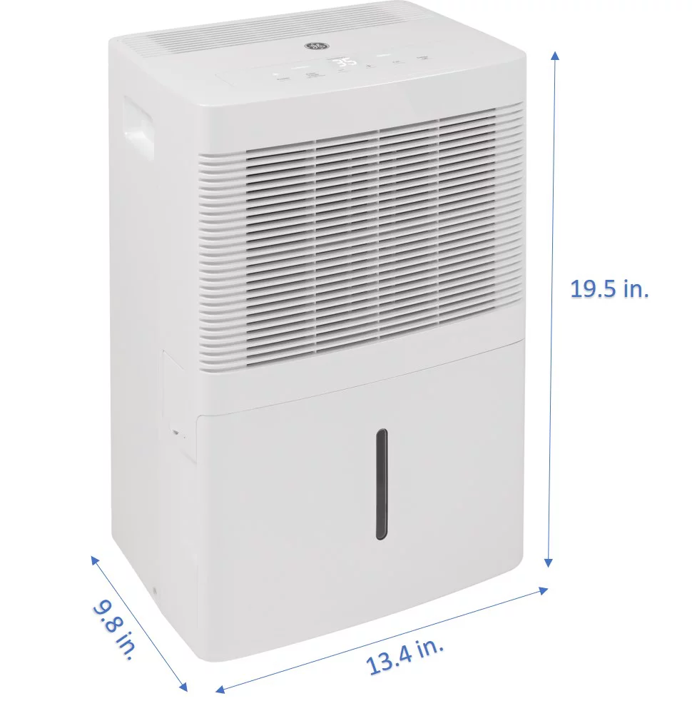 Restored GE® 20 Pt Portable Dehumidifier for Damp Spaces, White, ADEW20LY [Refurbished]