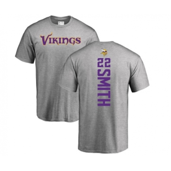 Football Minnesota Vikings #22 Harrison Smith Ash Backer T-Shirt