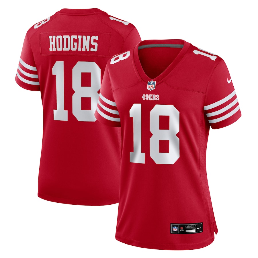 Women's San Francisco 49ers Isaiah Hodgins Nike Scarlet Team Game Jersey
