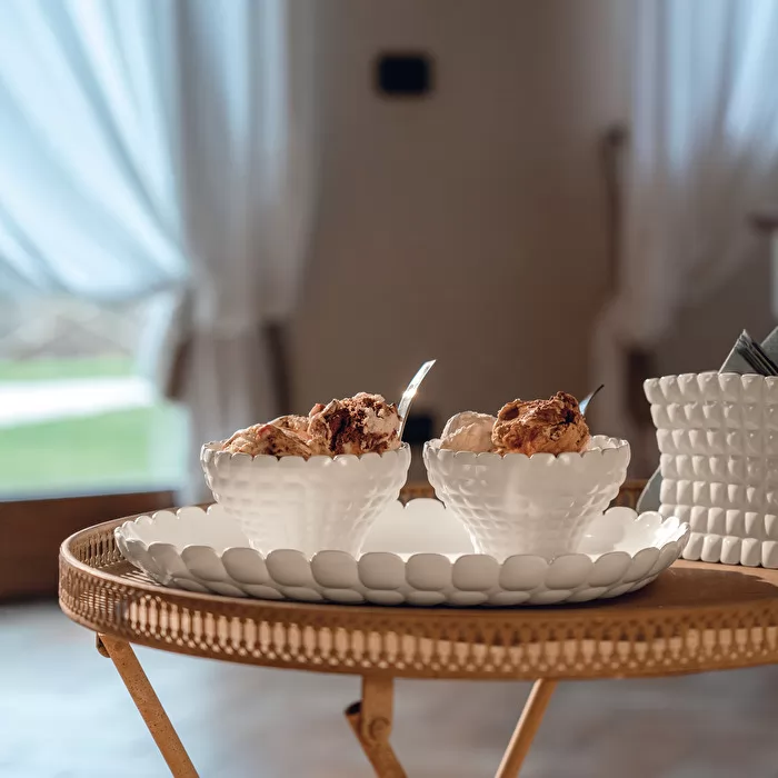 Serving Cup 12cm Milk White Tiffany