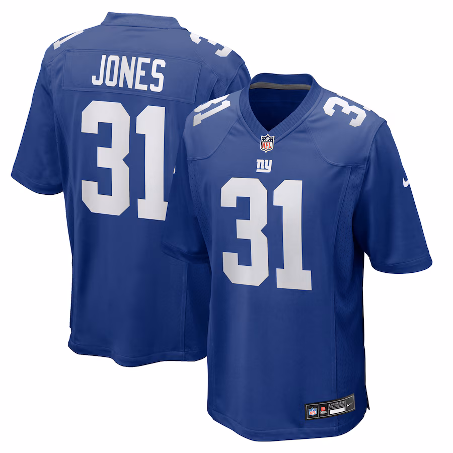 Men's New York Giants Nic Jones Nike Royal Team Game Jersey