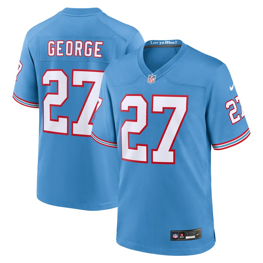 Men's Tennessee Titans Eddie George Nike Light Blue Retired Player Alternate Game Jersey
