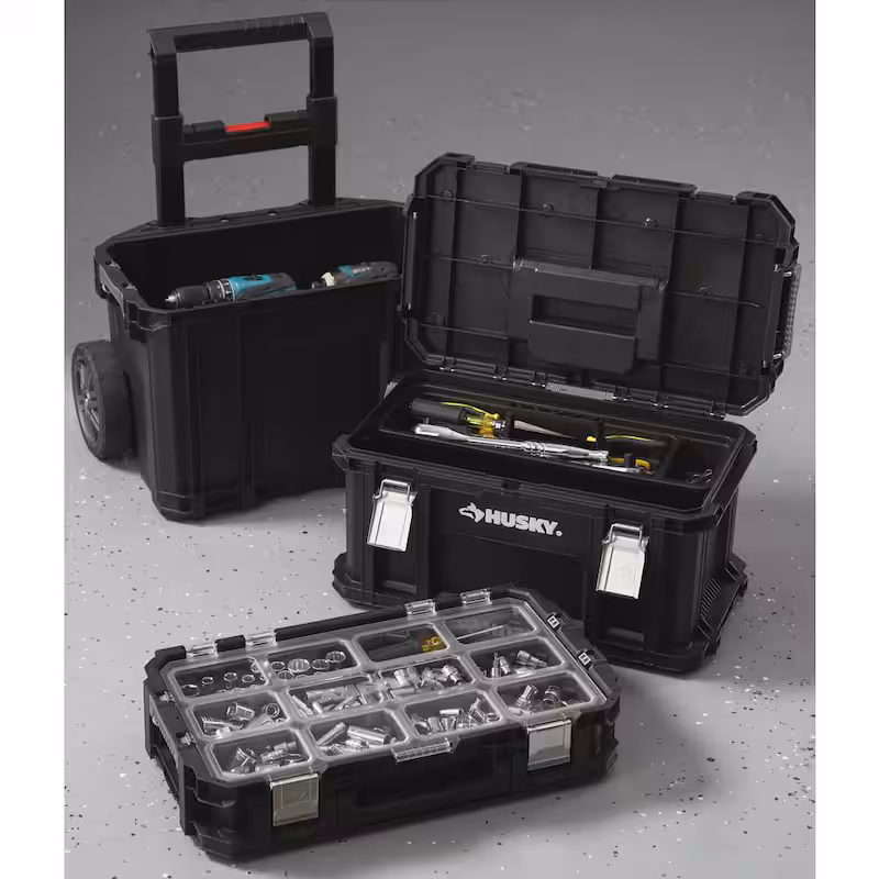 22 in. Connect Rolling System Plastic Tool Box